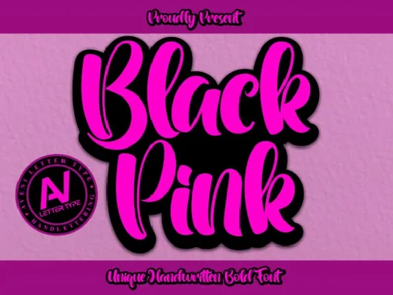 Black Pink Typeface font