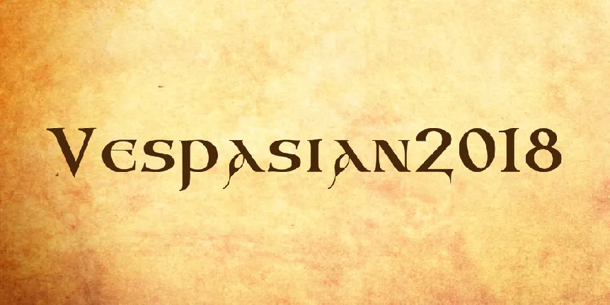 Vespasian2018 font