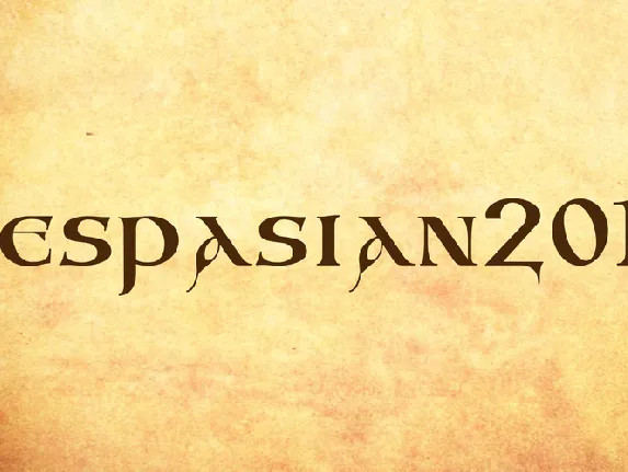 Vespasian2018 font