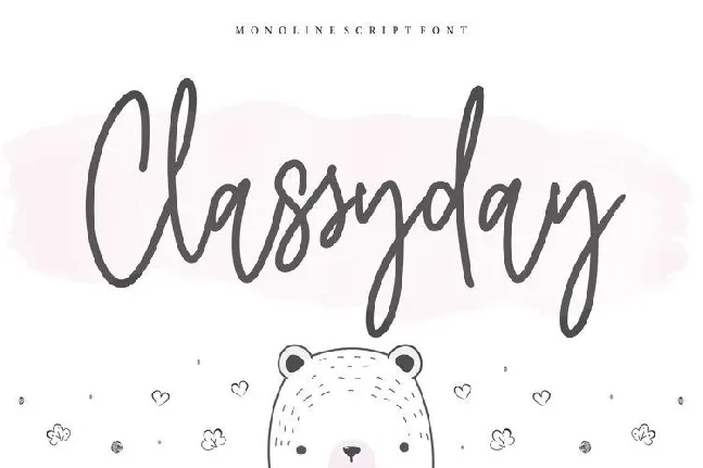 Classyday Monoline Script font