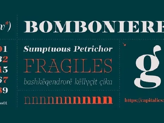 Bomboniere Family font