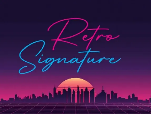 Retro Signature font