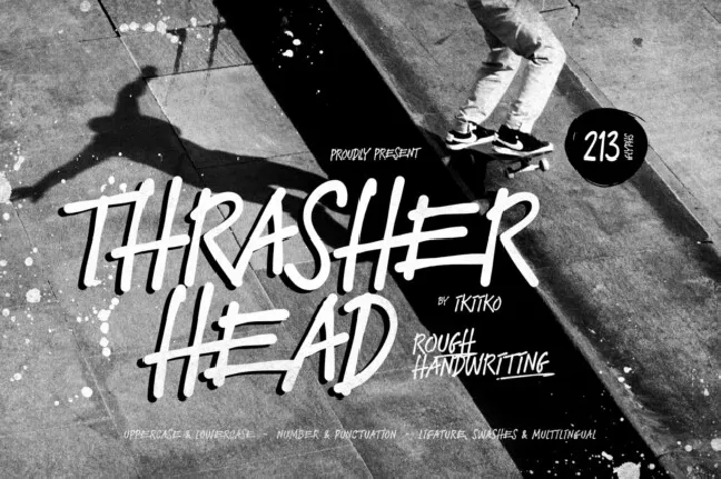 Thrasher Head font