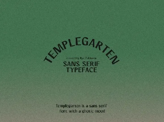 Templegarten Sans Serif font