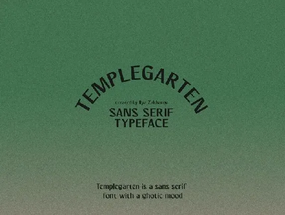 Templegarten Sans Serif font