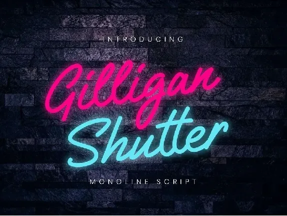 Gilligan Shutter font