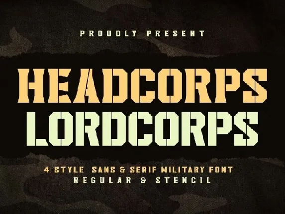 Headcorps & Lordcorps Display Military font