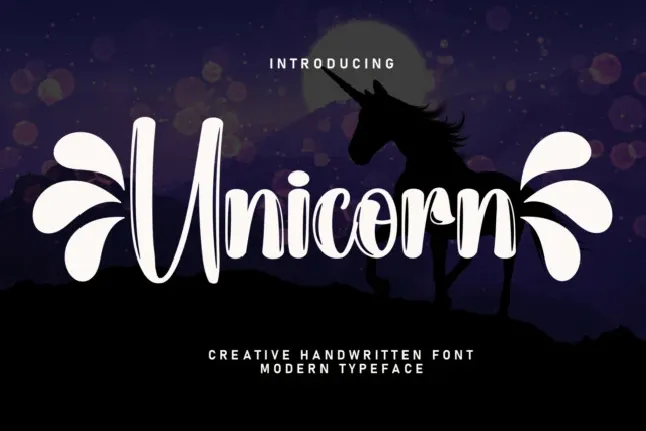 Unicorn Brush font