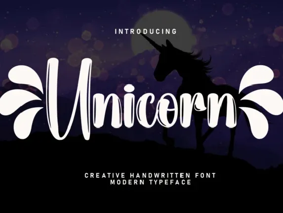 Unicorn Brush font