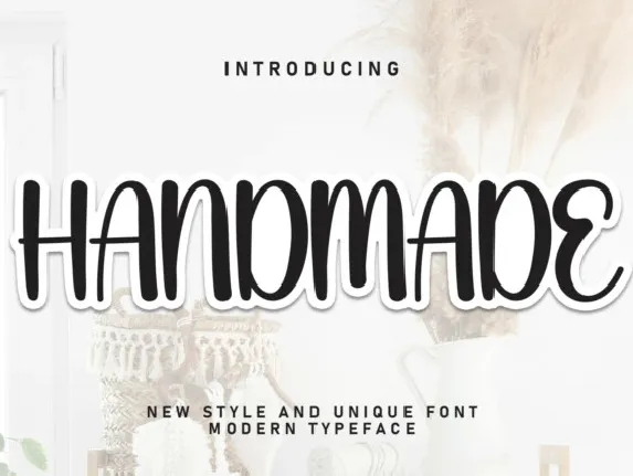 Handmade Display font