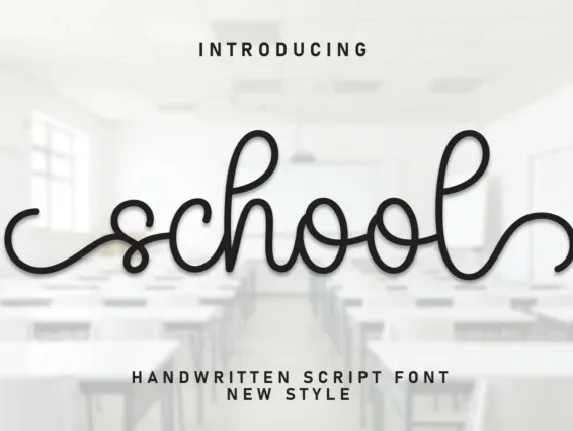 School Script font