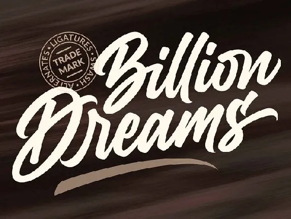 Billion Dreams Script font