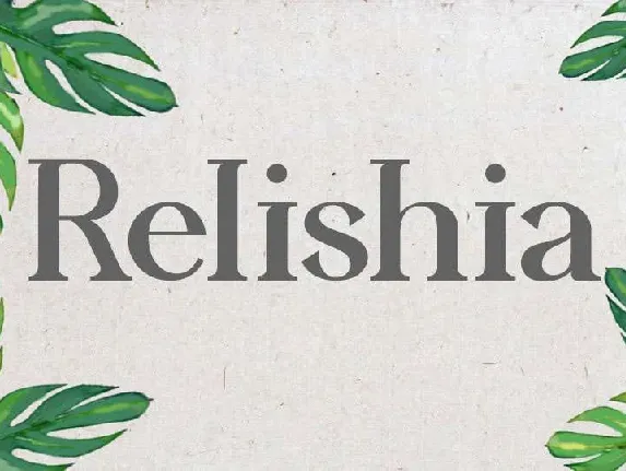 Relishia font