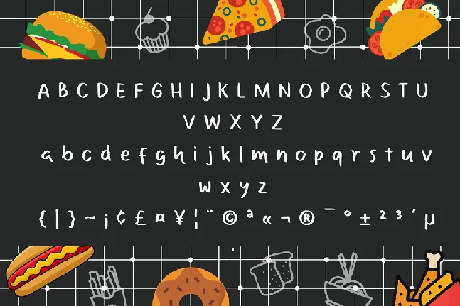 Foodlist font