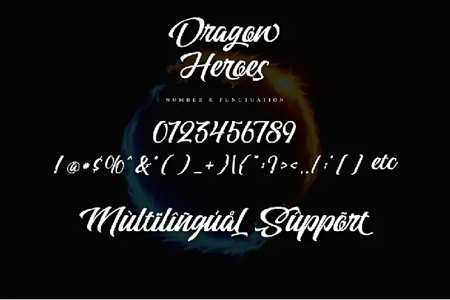 Dragon Heroes - Personal use font