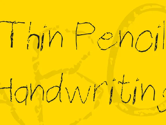 Thin Pencil Handwriting font