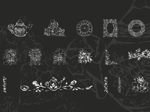 KR Country Flowers font