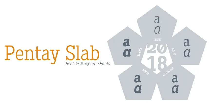 Pentay Slab Book font