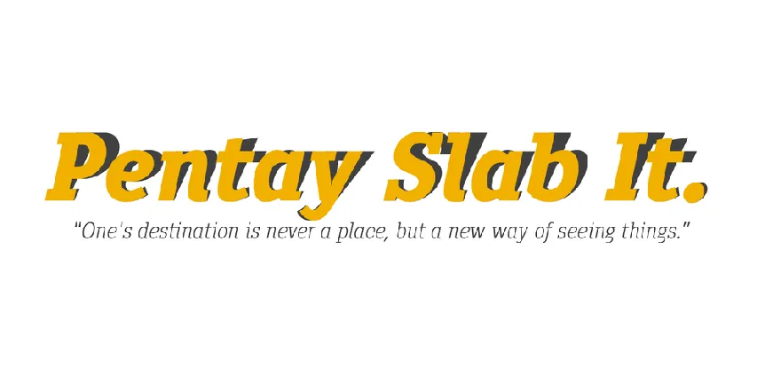 Pentay Slab Book font