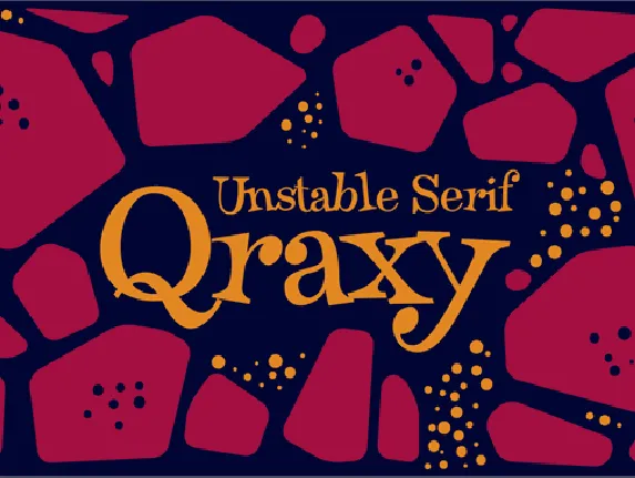 Qraxy font