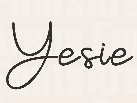 Yesie font