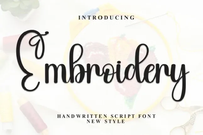 Embroidery Script font