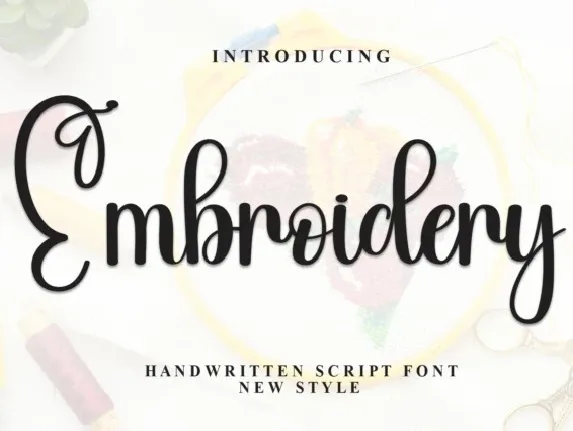 Embroidery Script font