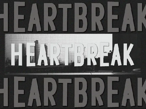 Heartbreak font