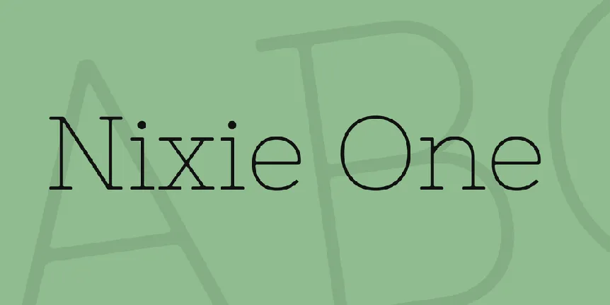 Nixie One font