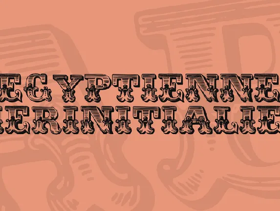 Egyptienne Zierinitialien font