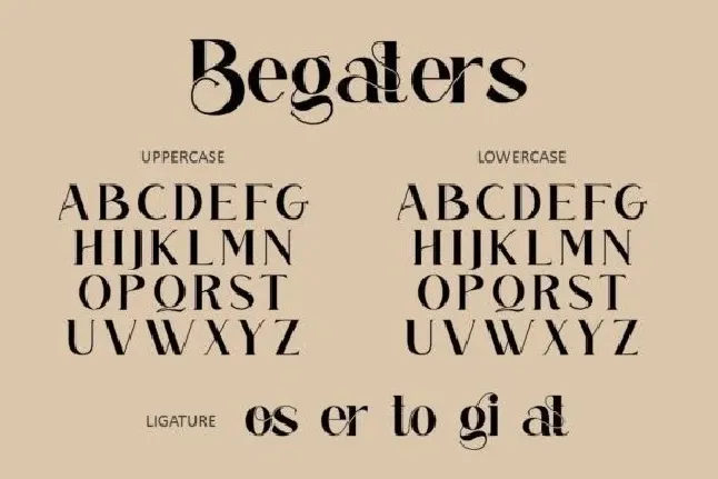 Begaters font