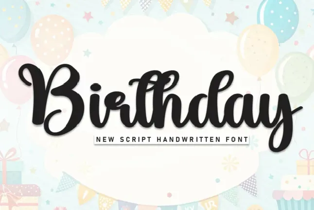 Birthday Script font