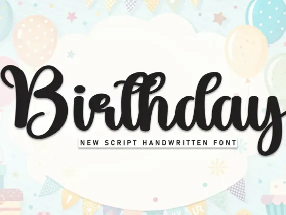 Birthday Script font