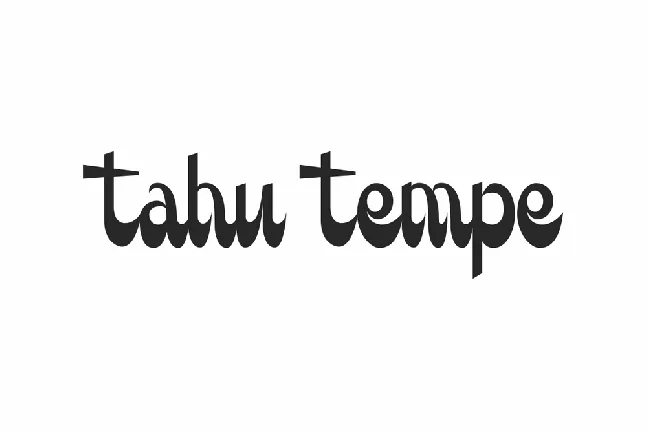 Tahu Tempe Demo font