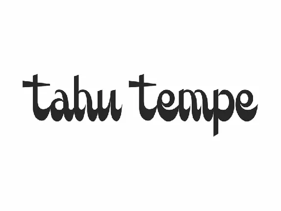 Tahu Tempe Demo font