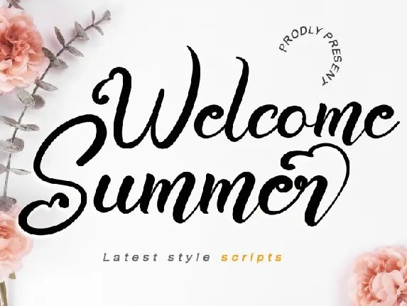 Welcome Summer Script font