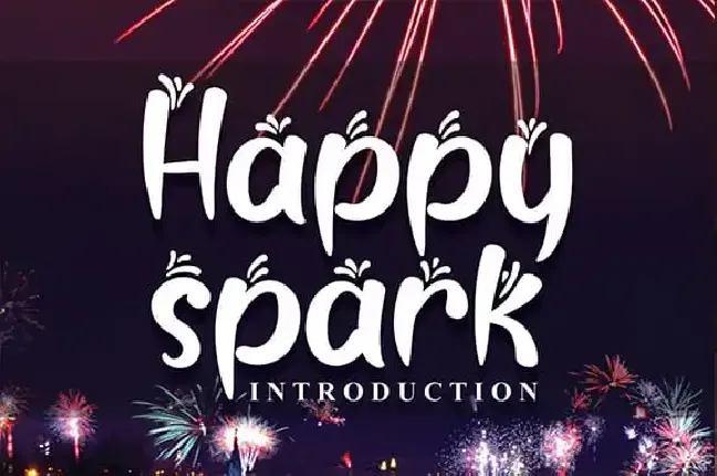 Happy Spark Display font