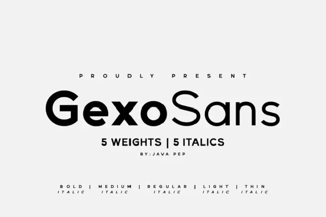 Gexo Sans font