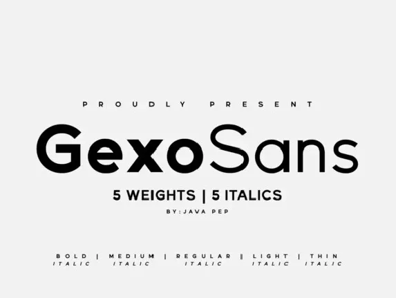 Gexo Sans font