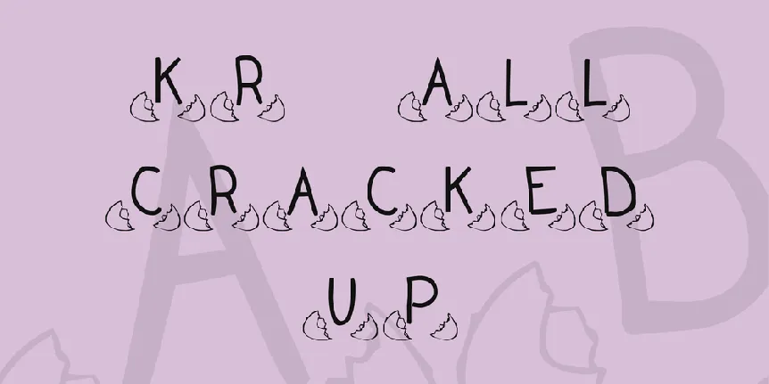 KR All Cracked Up font