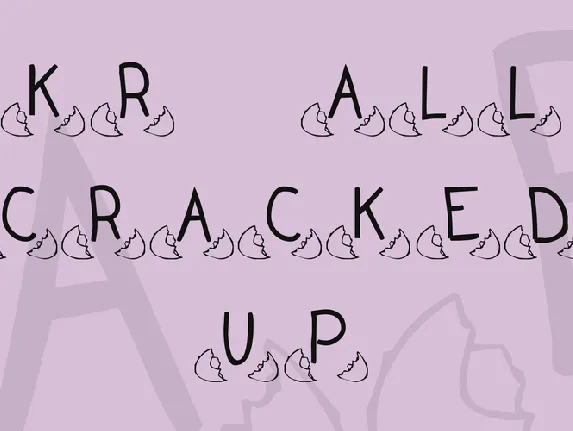 KR All Cracked Up font