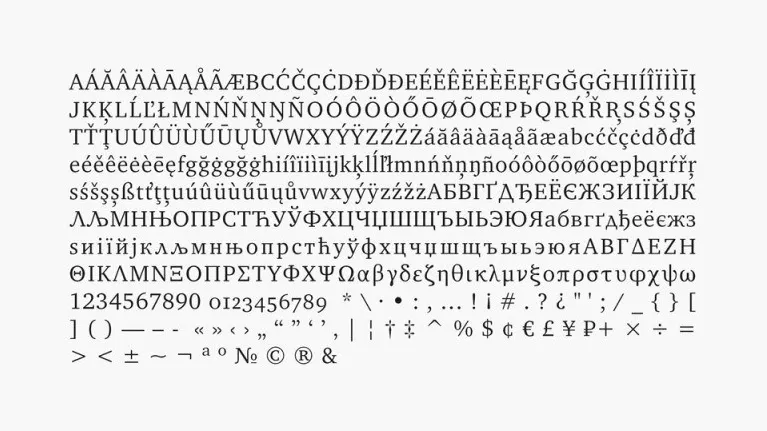 XCharter Serif Family font