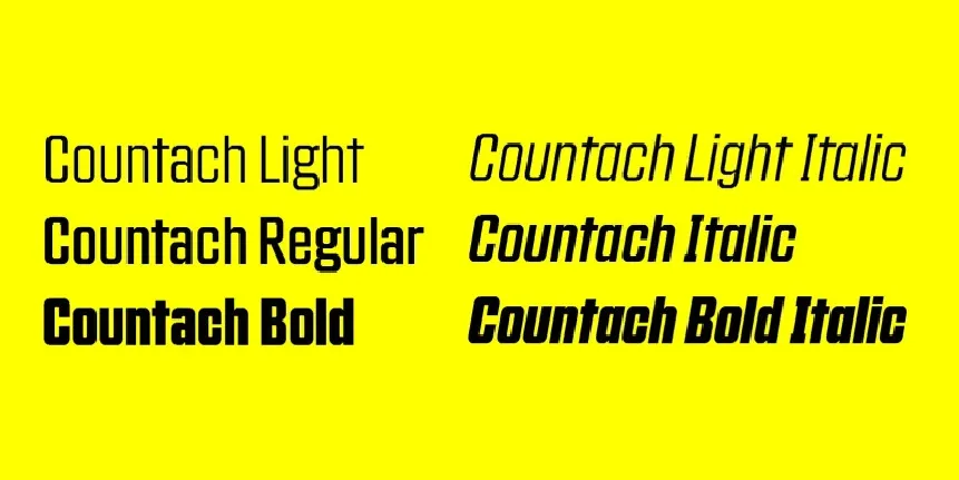 Countach Family font