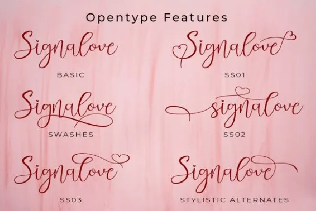 Signalove Calligraphy font