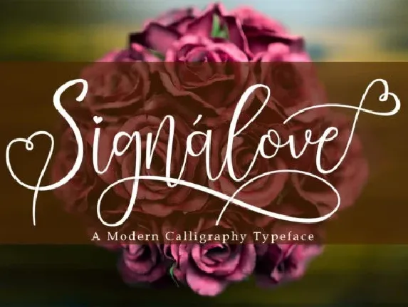 Signalove Calligraphy font