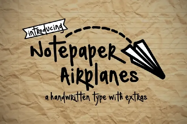 Notepaper Airplanes font