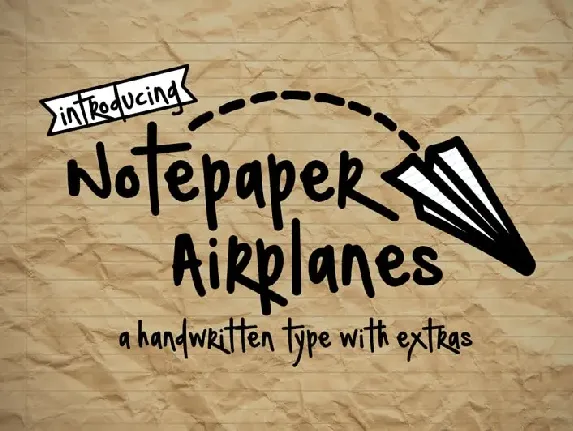 Notepaper Airplanes font