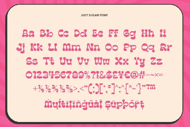 Just Sugar font