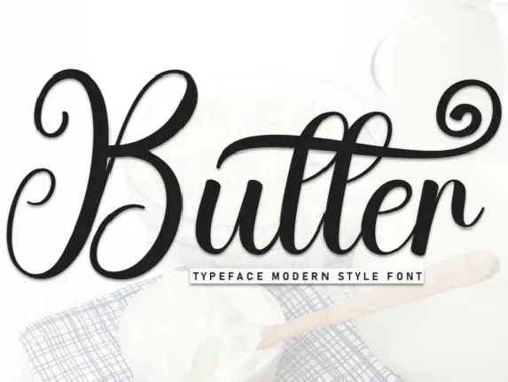 Butter Calligraphy font