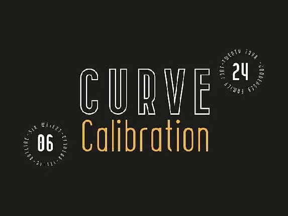 CURVE Calibration font